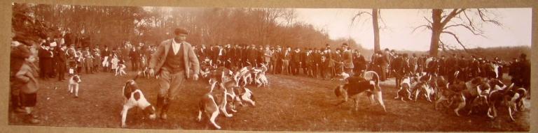 Photographie d'un album de 26 photographies. Equipage de Chantilly. La curée