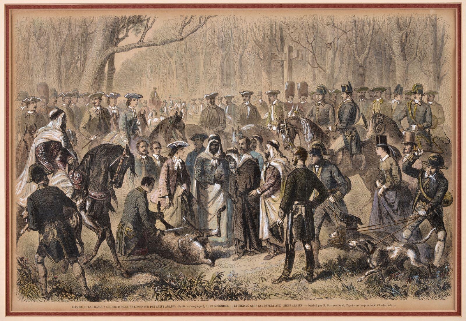 Épisode de la chasse à courre donnée en l’honneur des Chefs arabes (Forêt de Compiègne) le 29 novembre [1862]