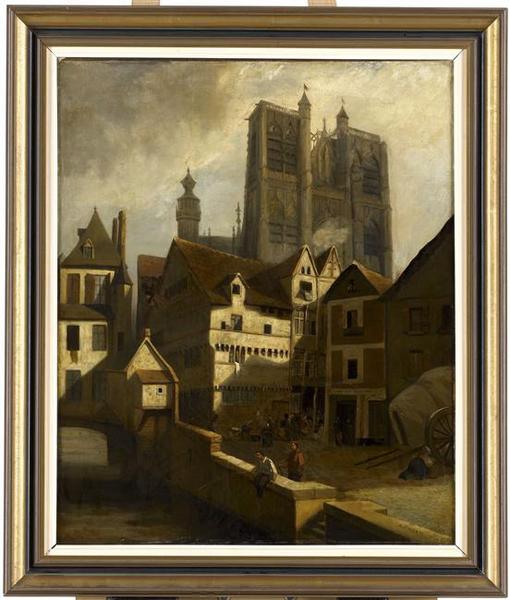 La collégiale Saint Vulfran vue depuis le Guindal