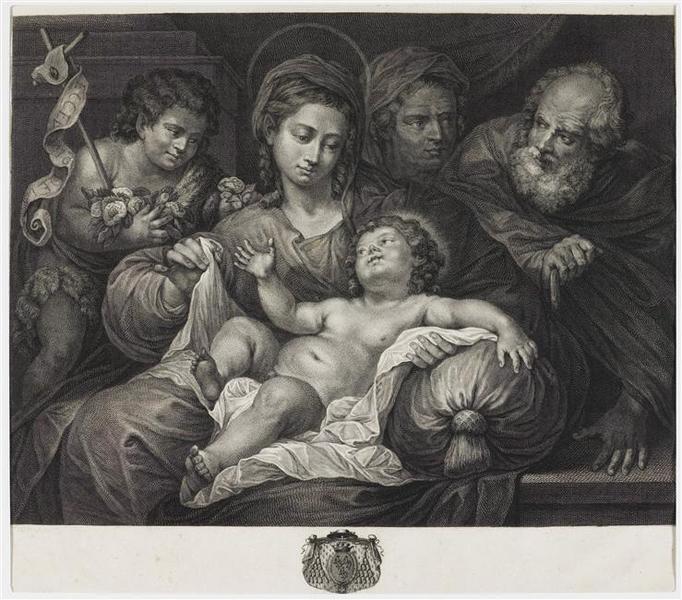 La Sainte Famille avec saint Jean-Baptiste et sainte Anne