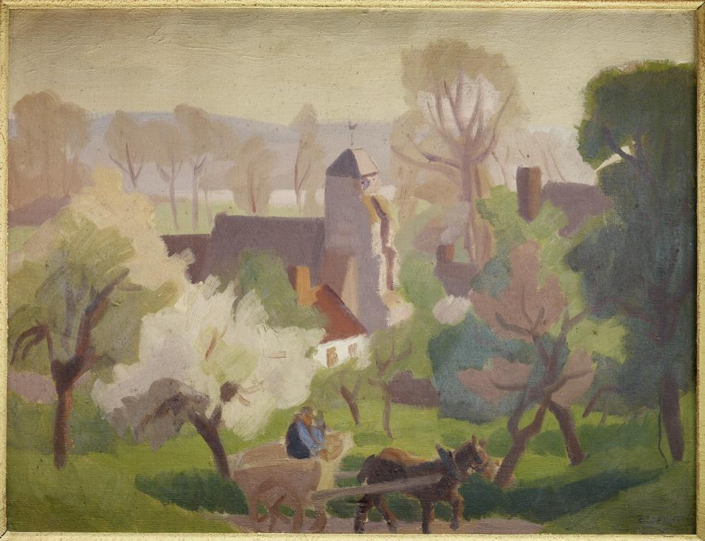 L'église d'Epagne au printemps