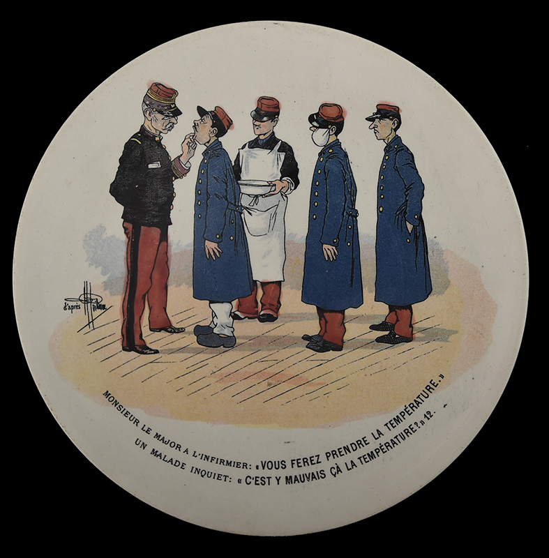 Monsieur le major à l'infirmier : vous ferez prendre la température. Un malade inquiet : c'est y mauvais ça la température ?