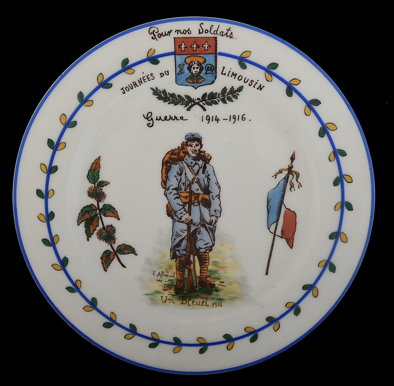 Pour nos soldats. Journées du Limousin. Guerre 1914-1916. Un bleuet 1916.