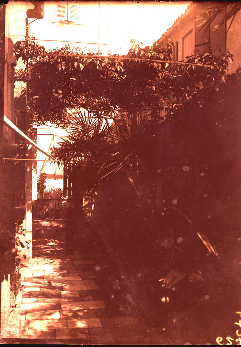 Allée du jardin de la maison de Pierre Loti à Rochefort (titre factice)