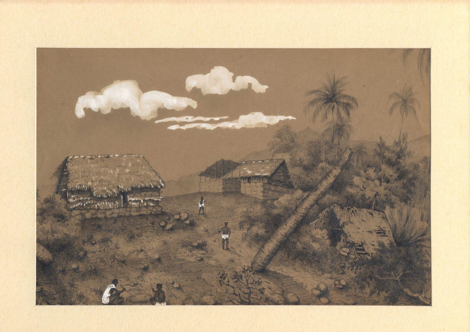 Case du Grand-prêtre Vékétou. Vallée de Pakiou. Nuku-hiva