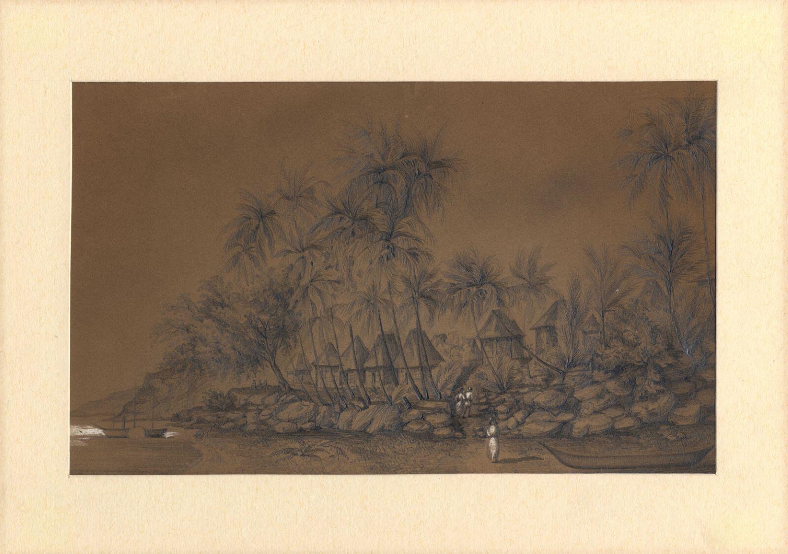 Sans titre (Village en bord de mer)