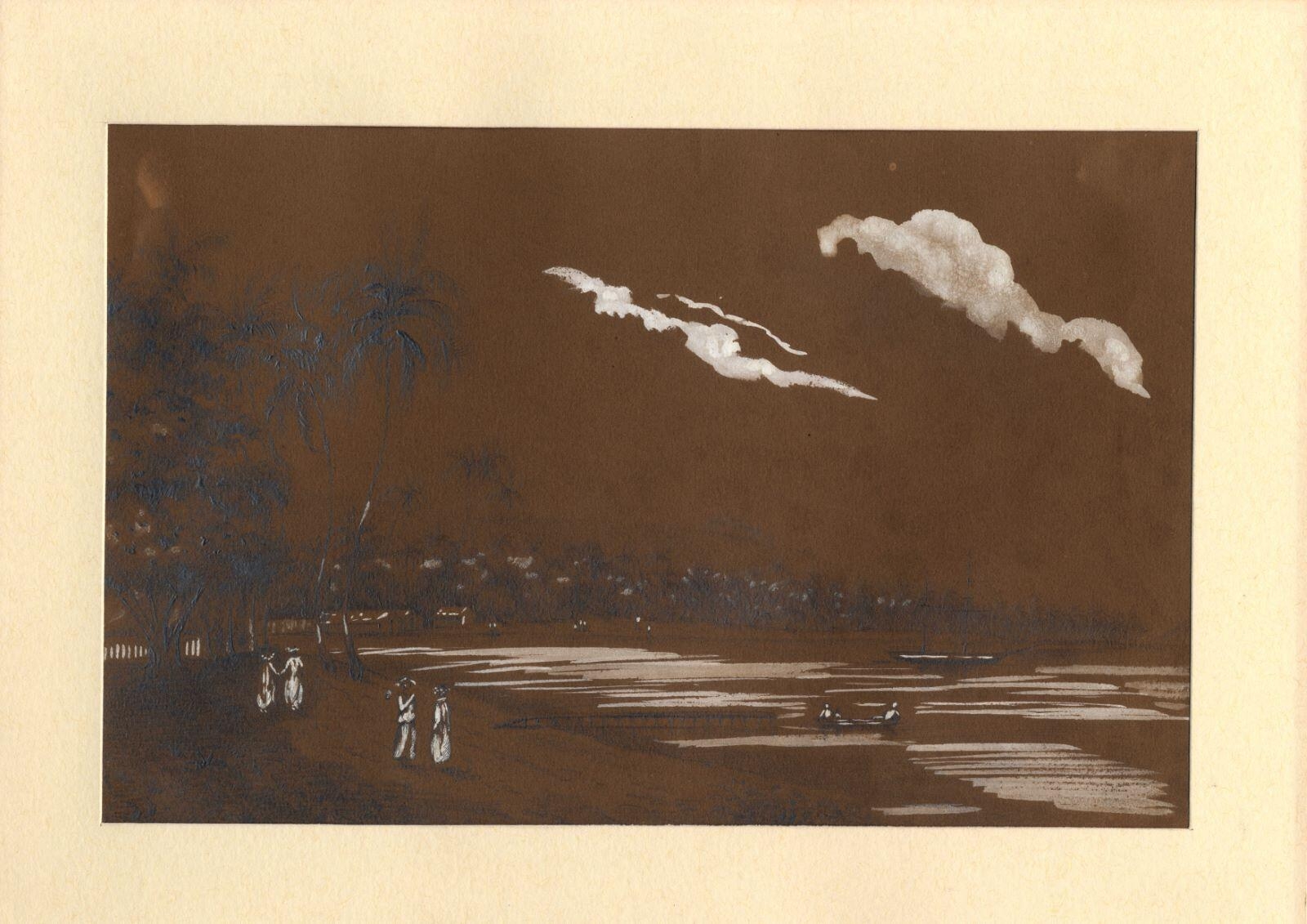 Vue prise sur la plage de Papeete à Tahiti