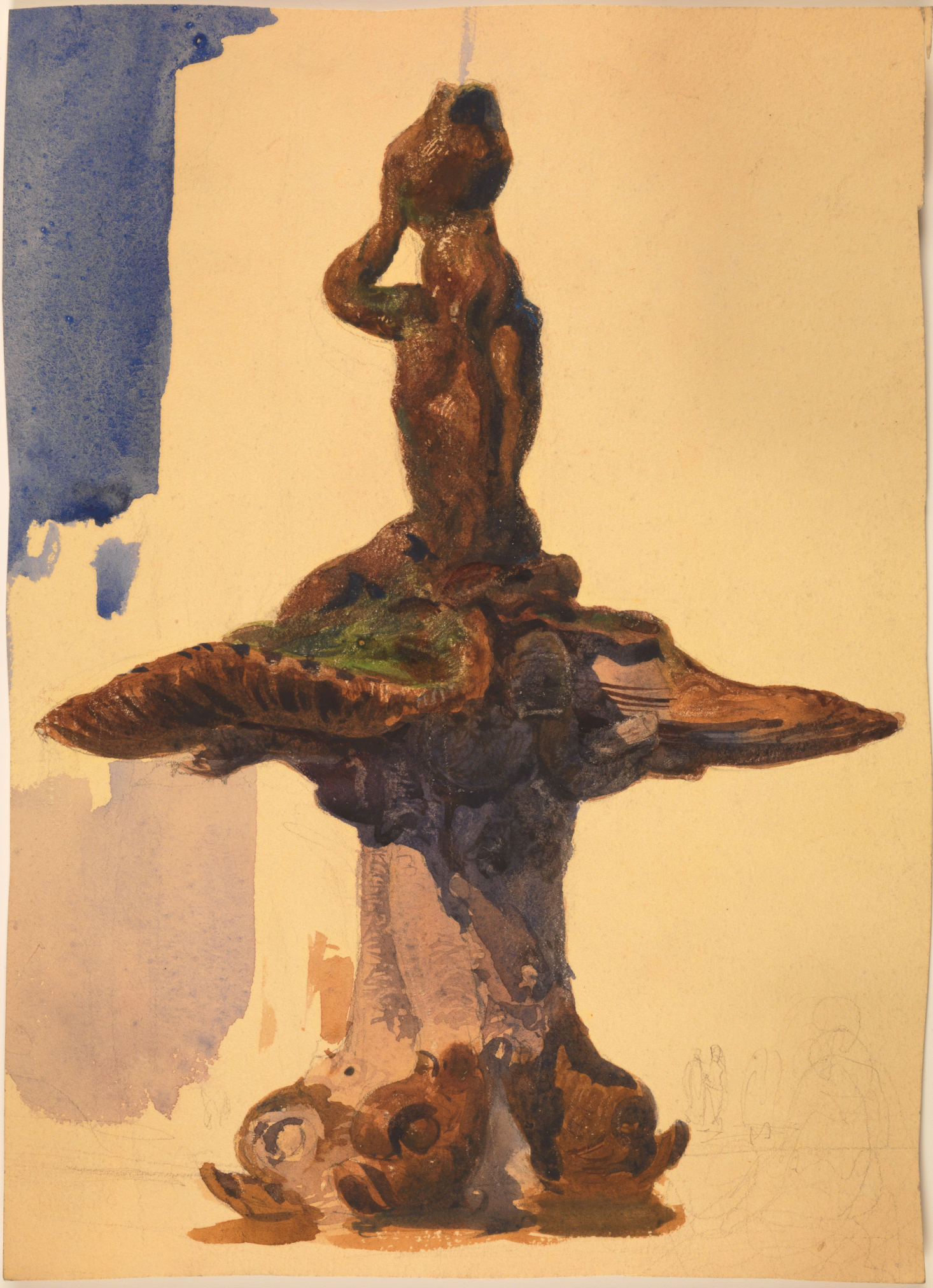 Rome, étude de la fontaine du Triton