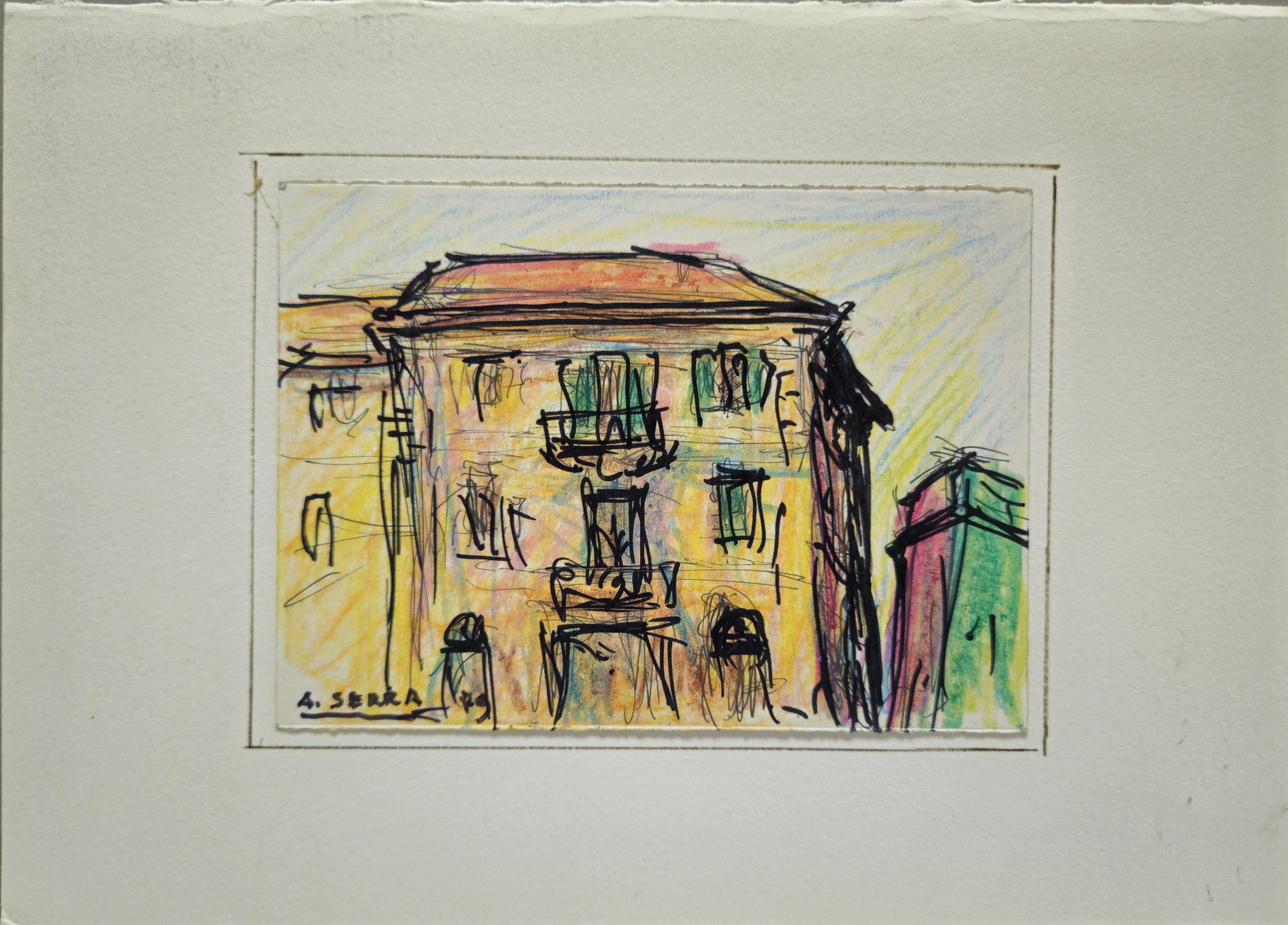 Façade colorée à Venise