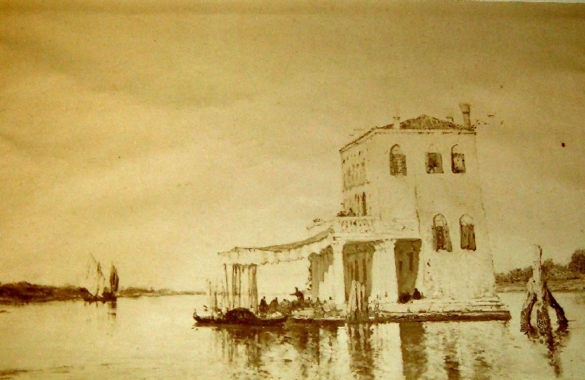 Tableau de Félix Ziem, Venise, dans la lagune