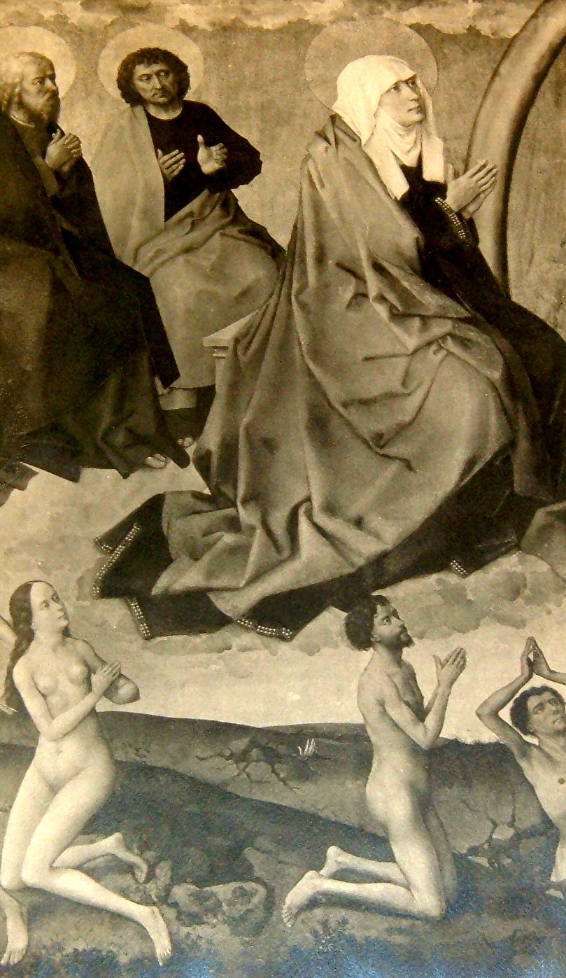 Roger Van Der Weyden, Vierge, détail du jugement dernier, Beaune, Hôtel-Dieu