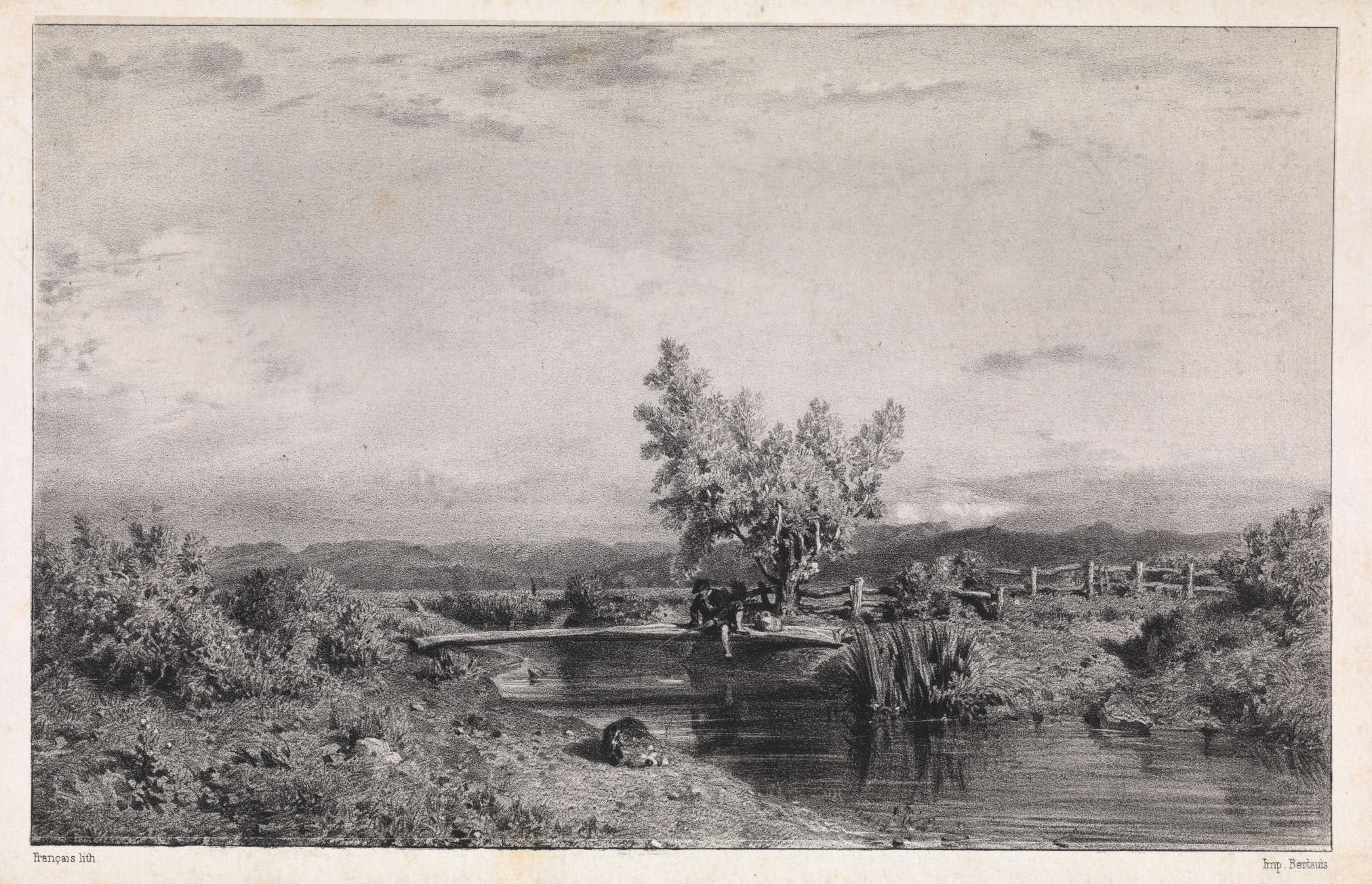 Personne au bord d'une rivière