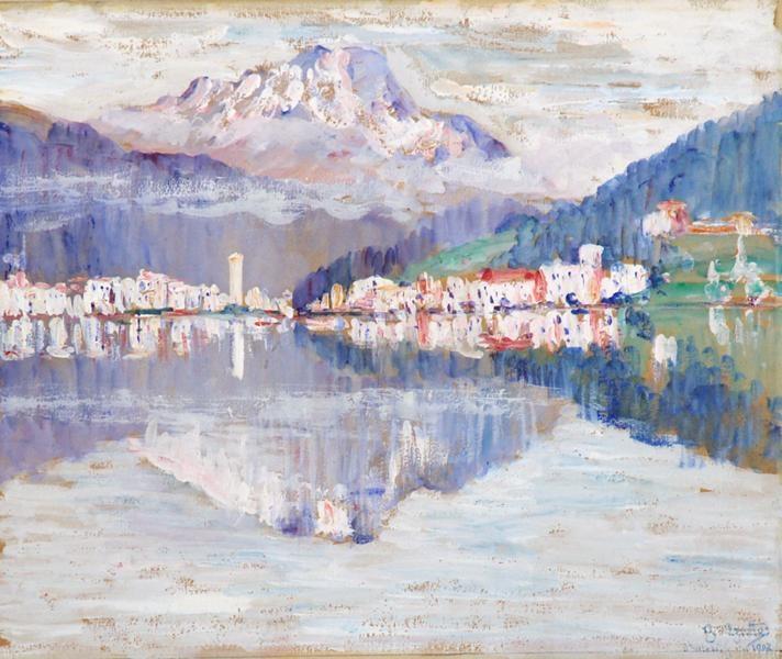 Matin sur le lac de Saint-Moritz