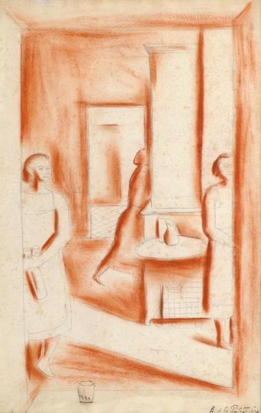 Personnages dans un intérieur