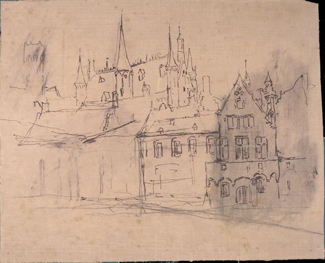 Cathédrale et maisons