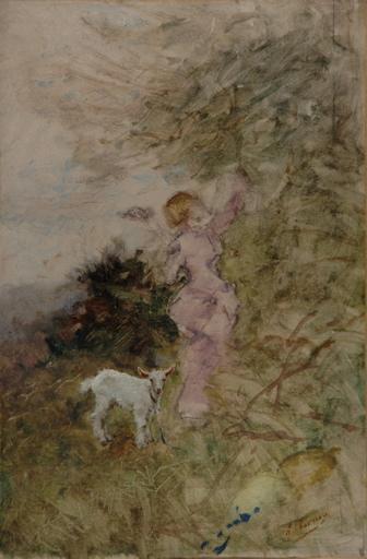 Jeune fille au chevreau