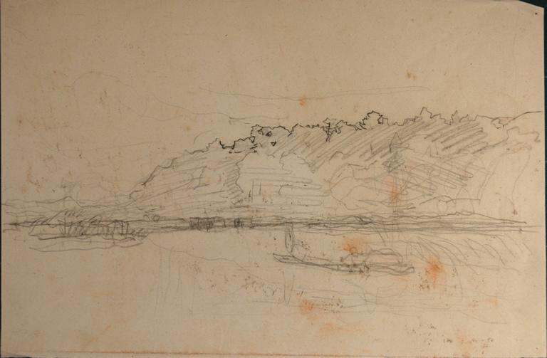 Barque sur un plan d'eau (recto)