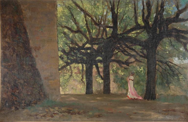 Femme sous les frondaisons