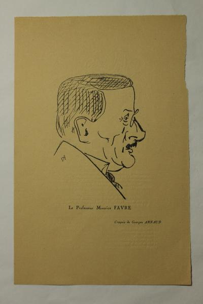 Caricature du professeur Maurice Favre