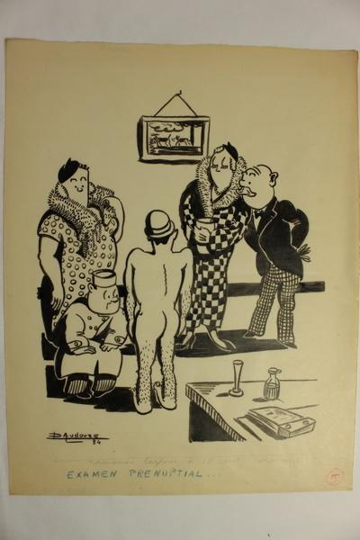 Caricature 'Examen prénuptial'