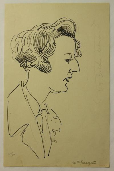 Caricature de Mademoiselle Grangette