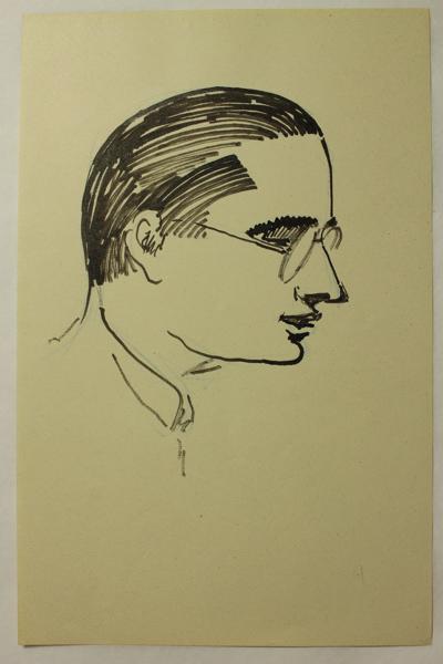 Caricature d'un personnage non identifié (titre factice)