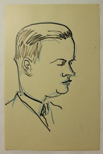 Caricature d'un personnage non identifié (titre factice)