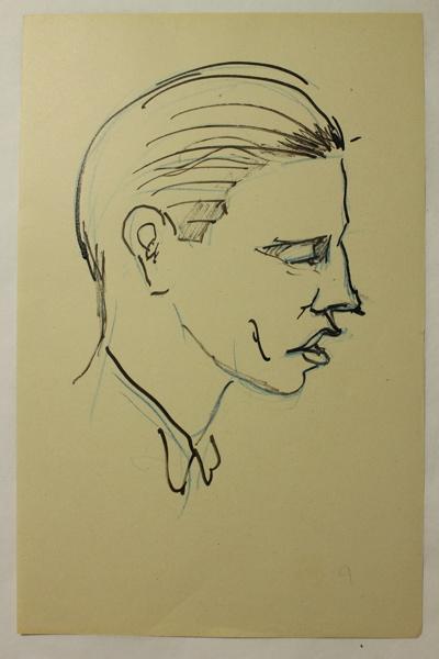 Caricature d'un personnage non identifié (titre factice)