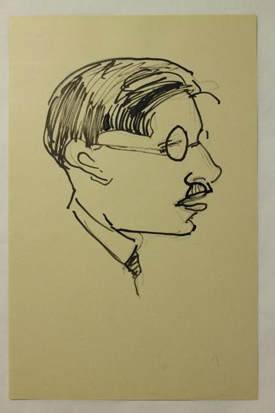 Caricature d'un personnage non identifié (titre factice)