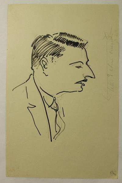 Caricature d'un personnage non identifié (titre factice)
