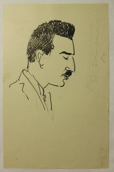 Caricature d'un personnage non identifié (titre factice)