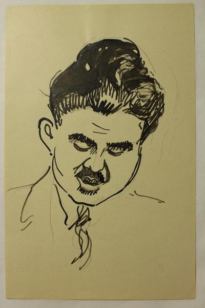 Caricature d'un personnage non identifié (titre factice)