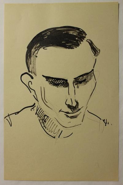 Caricature d'un personnage non identifié (titre factice)