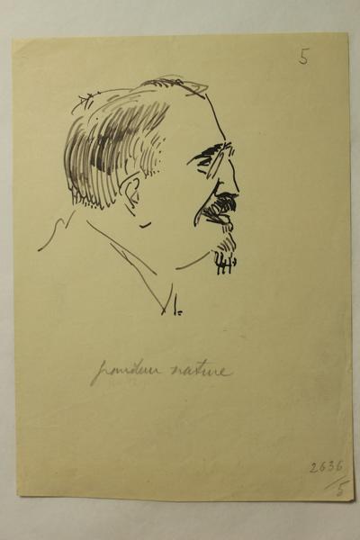 Caricature d'un personnage non identifié (titre factice)