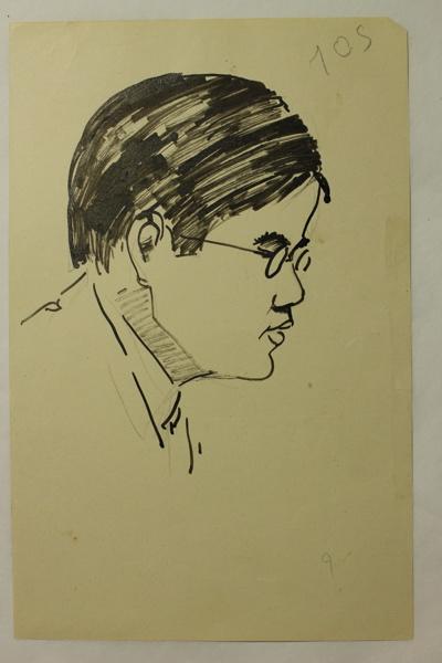 Caricature d'un personnage non identifié (titre factice)