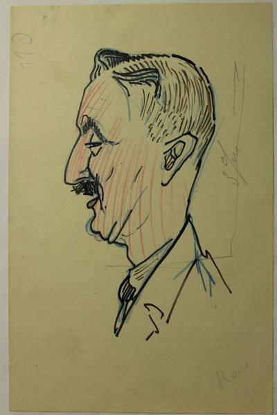 Caricature de Lucien Michel