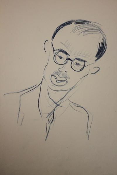 Caricature d'un personnage non identifié (titre factice)