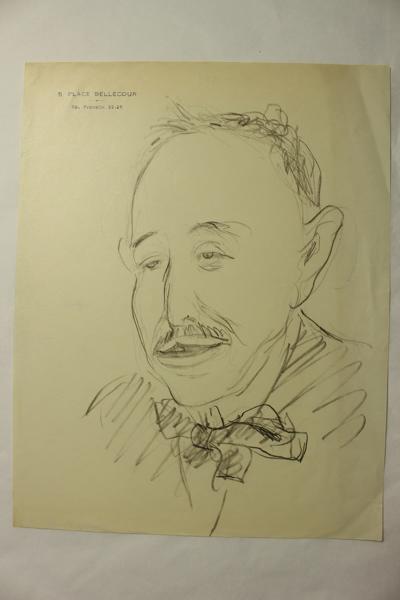 Caricature d'un personnage non identifié (titre factice)