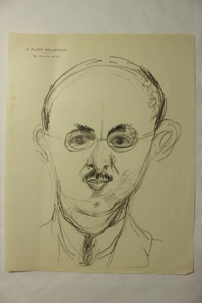 Caricature d'un personnage non identifié (titre factice)