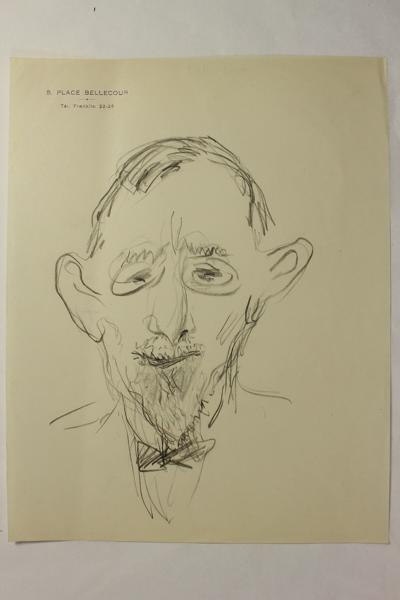 Caricature d'un personnage non identifié (titre factice)
