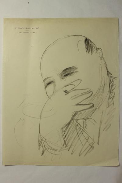 Caricature d'un personnage non identifié (titre factice)