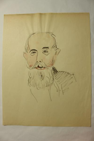 Caricature d'un personnage non identifié (titre factice)