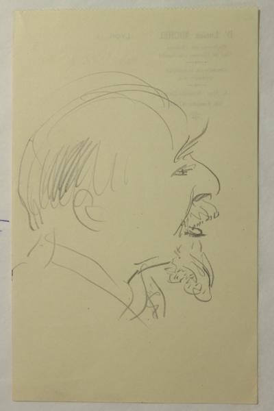 Caricature d'un personnage non identifié (titre factice)