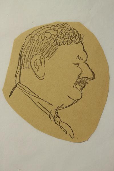 Caricature d'un personnage non identifié (titre factice)