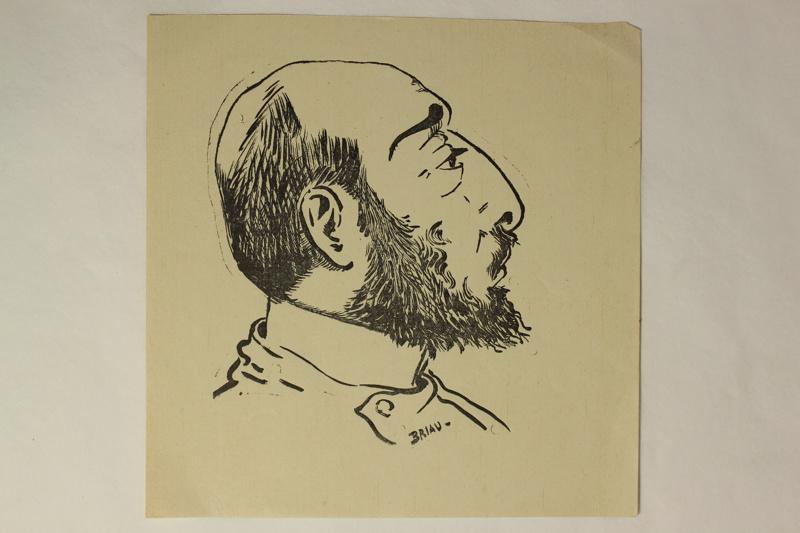 Caricature d'un personnage non identifié (titre factice)