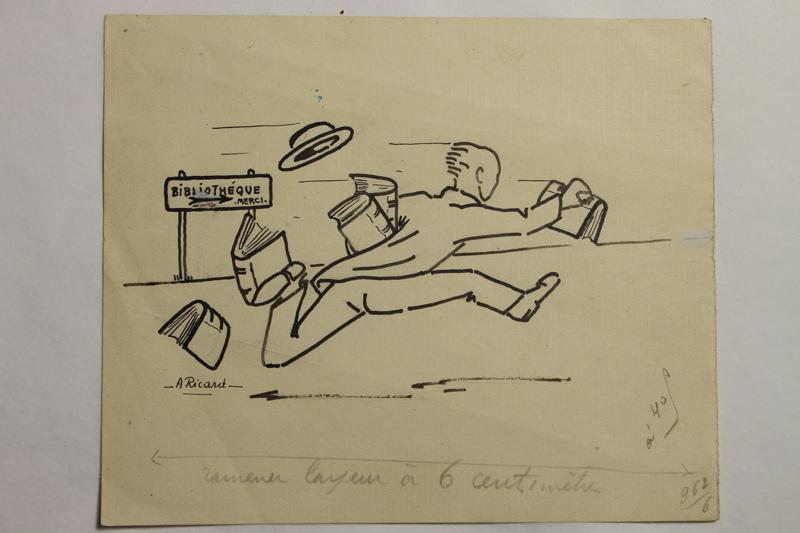 Caricature 'Bibliothèque merci'
