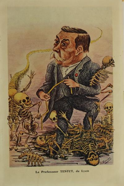 Caricature 'Le professeur Testut, de Lyon'