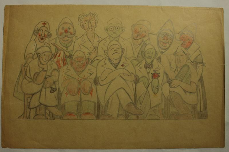 Caricature. Photo de famille