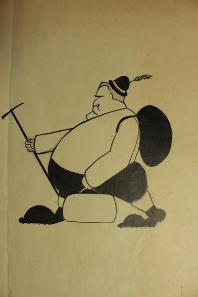 Caricature. L'alpinisme