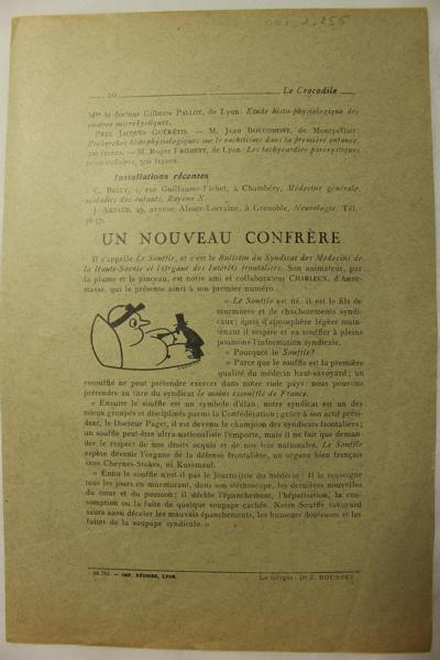 Caricature. 'Un nouveau confrère'